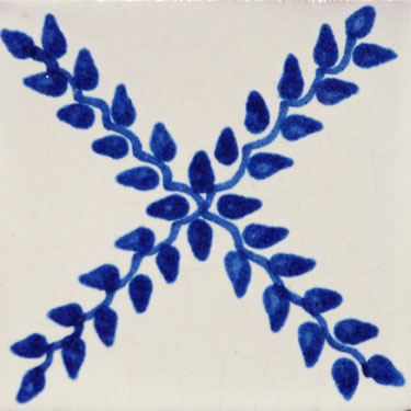 Mexican Handpainted Tile Arbor Azul 1003